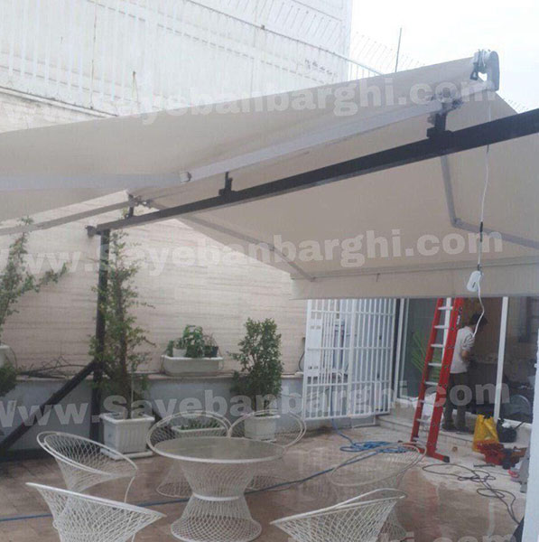 سایبان برقی متین - سایبان مغازه ارزان